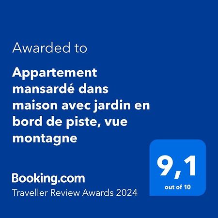 Logement Mansarde Dans Maison Avec Jardin En Bord De Piste, Vue Montagne 레우쉬 외부 사진