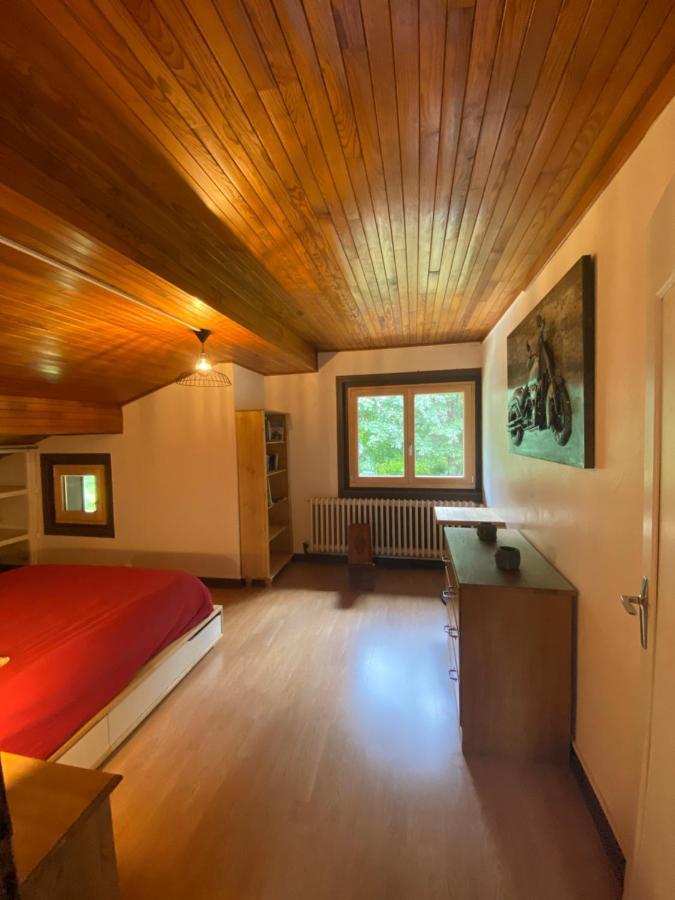 Logement Mansarde Dans Maison Avec Jardin En Bord De Piste, Vue Montagne 레우쉬 외부 사진