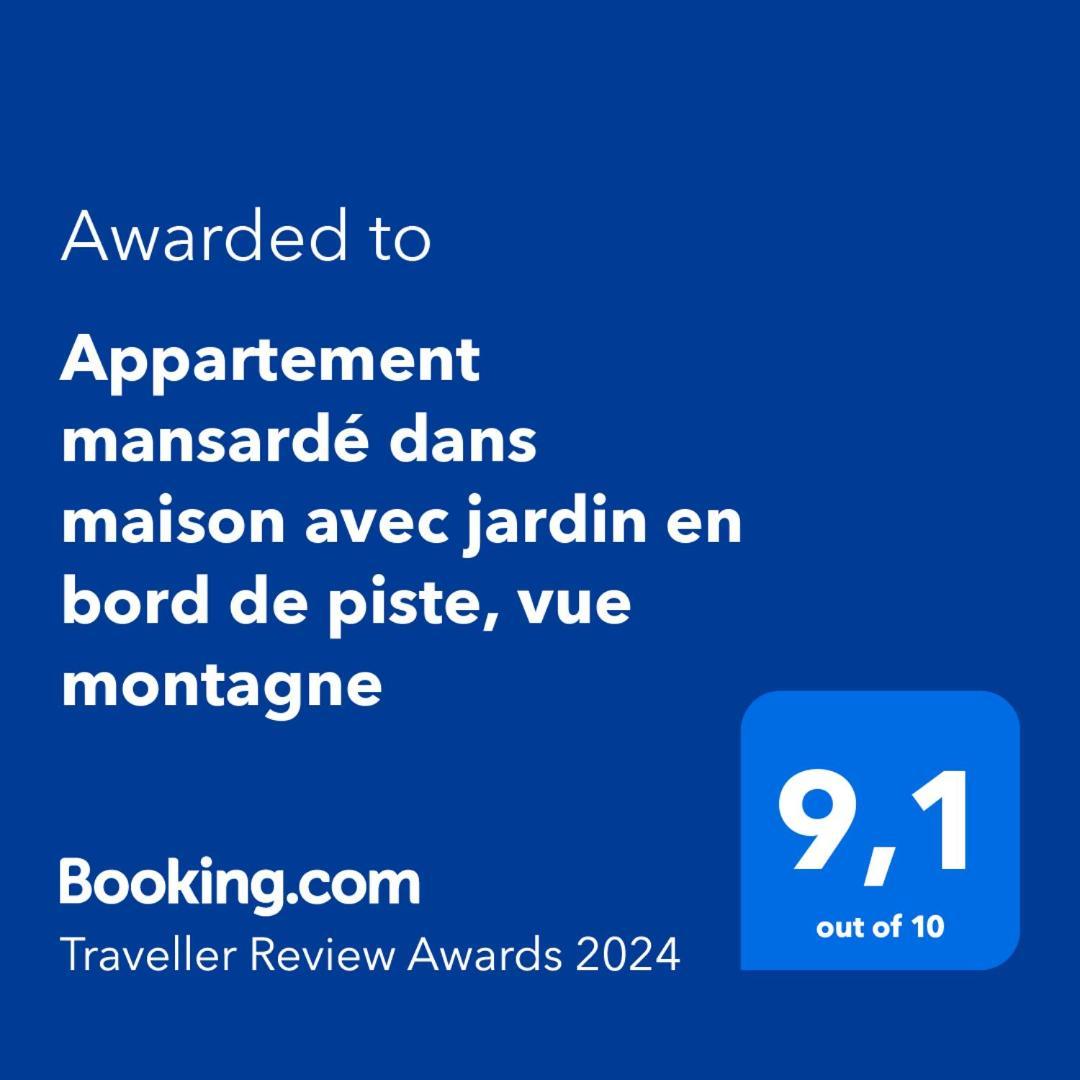 Logement Mansarde Dans Maison Avec Jardin En Bord De Piste, Vue Montagne 레우쉬 외부 사진